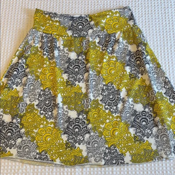 Tranquility by Colorado Clothing A-Line Skirt Set Mini Above Knee Blue Yellow - Picture 10 of 13